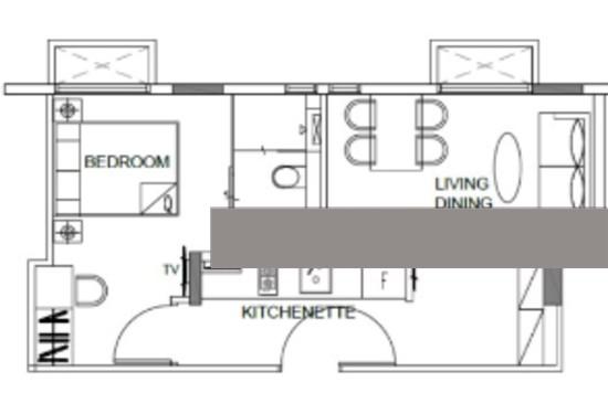 USR Junction Apartment For Rent, $4,080, 1 Bed 1 Bath 409 sqft $9.98 psf