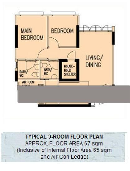 571 Choa Chu Kang Street 52 HDB Apartment For Rent, $2,800, 2 Bed 2 Bath 721 sqft $3.88 psf