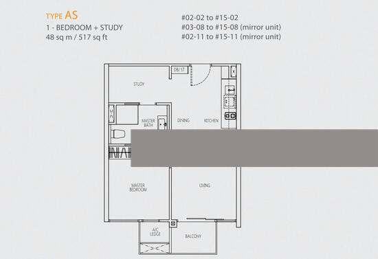 Q Bay Residences Condominium For Rent, $3,100, 1 Bed 1 Bath 517 sqft $6.00 psf