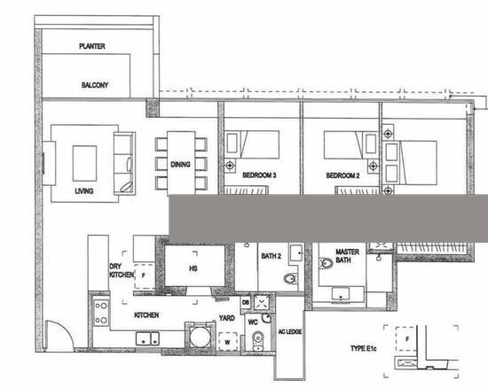 The Minton Condominium For Rent, $5,980, 3 Bed 3 Bath 1,335 sqft $4.48 psf