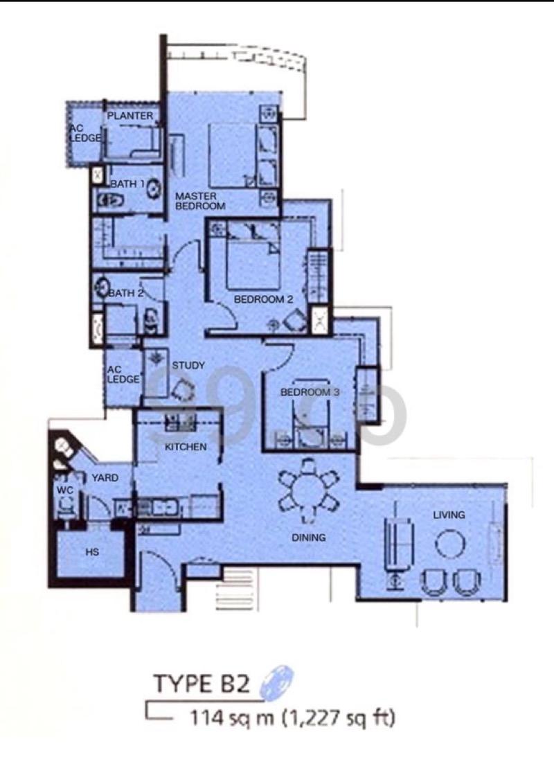 SAVANNAH CONDOPARK Condominium For Rent, $4,999, 3 Bed 3 Bath 1,227 sqft $4.07 psf
