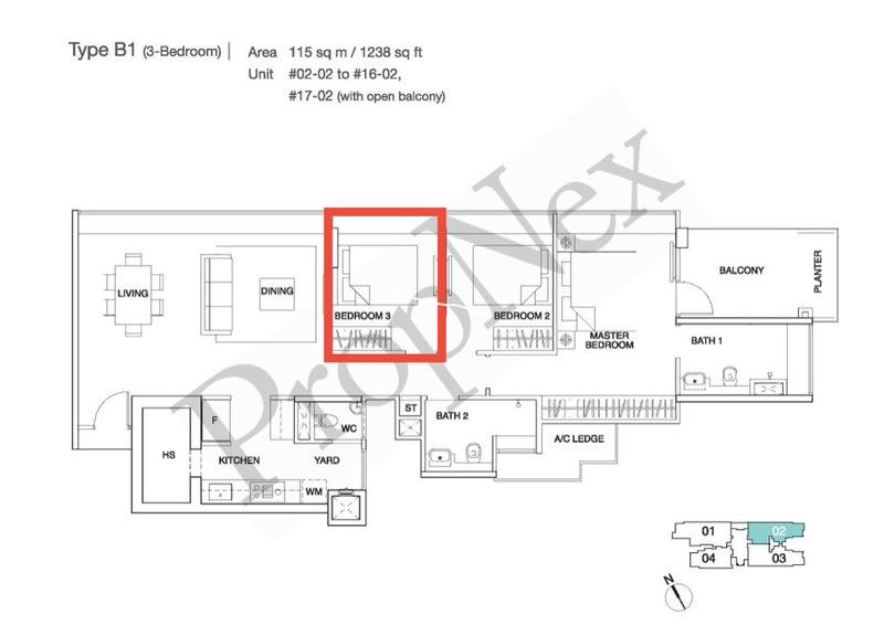 D'Mira Condominium Room Rental, $1,200, 1 Bed 1 Bath 150 sqft $8.00 psf