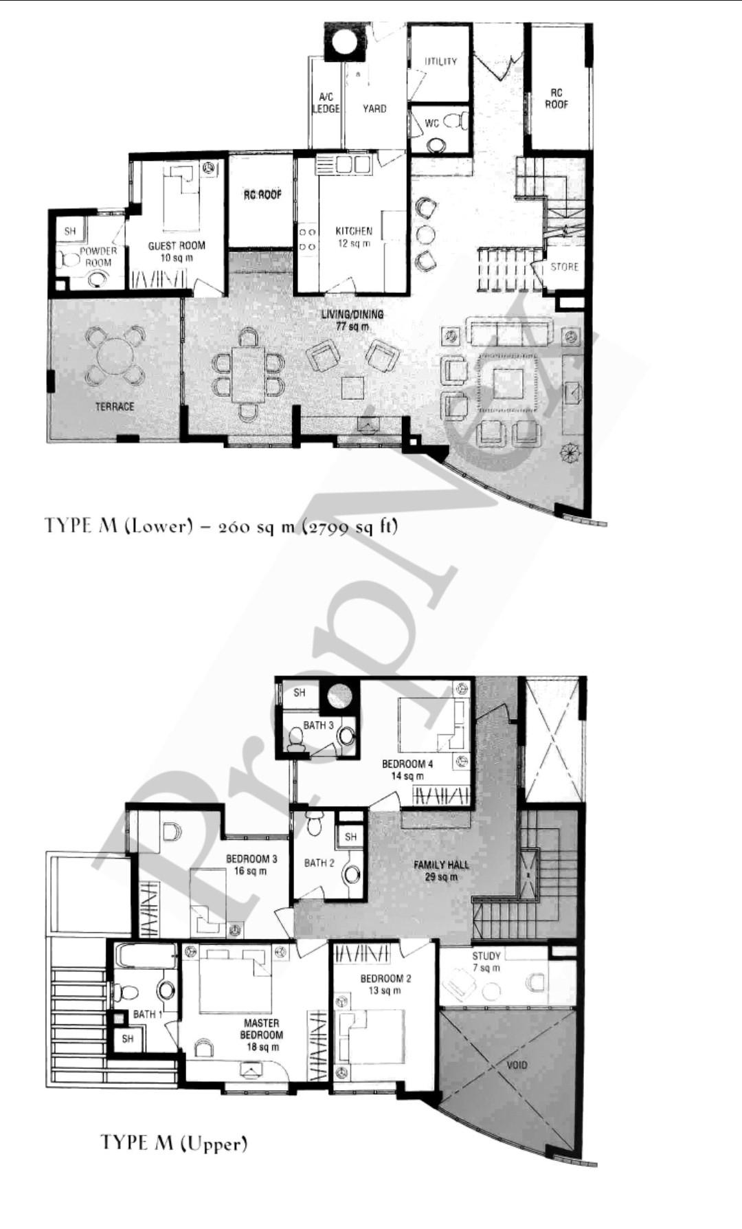 Parc Palais Condominium For Rent, $11,888, 5 Bed 3 Bath 2,799 sqft $4.25 psf