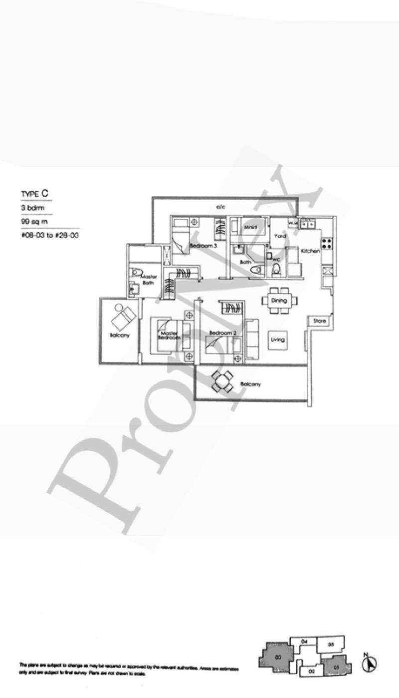 SkySuites 17 Apartment For Rent, $5,200, 3 Bed 3 Bath 1,066 sqft $4.88 psf