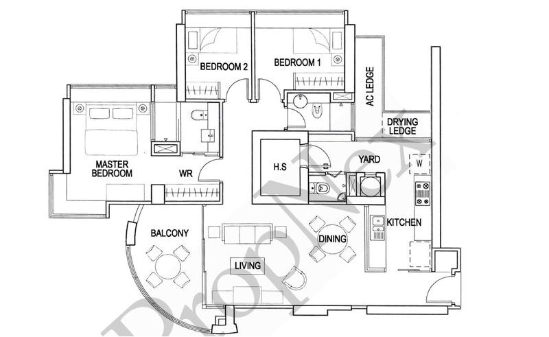 Twin Regency Condominium For Rent, $7,400, 3 Bed 3 Bath 1,227 sqft $6.03 psf