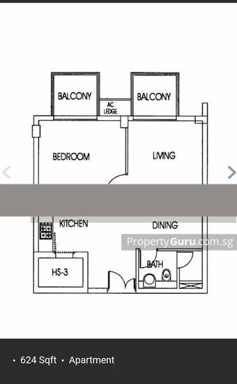 D'Banyan Apartment For Rent, $2,700, 1 Bed 1 Bath 624 sqft $4.33 psf