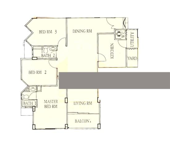 Orchid Park Condominium Condominium For Rent, $4,000, 3 Bed 2 Bath 1,141 sqft $3.51 psf