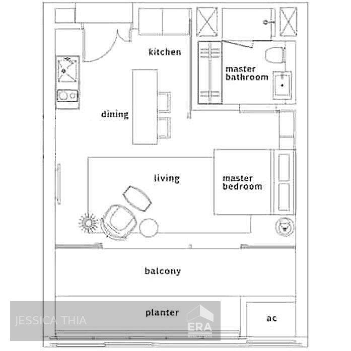 Oue Twin Peaks, 1rm, Balcony, Near Great World Mrt and Orchard Road