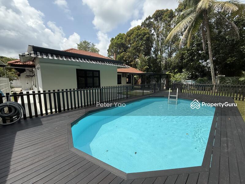Prop-GPT: Bungalow: D10  Swettenham Road Black N White Single Storey Bungalow with Pool