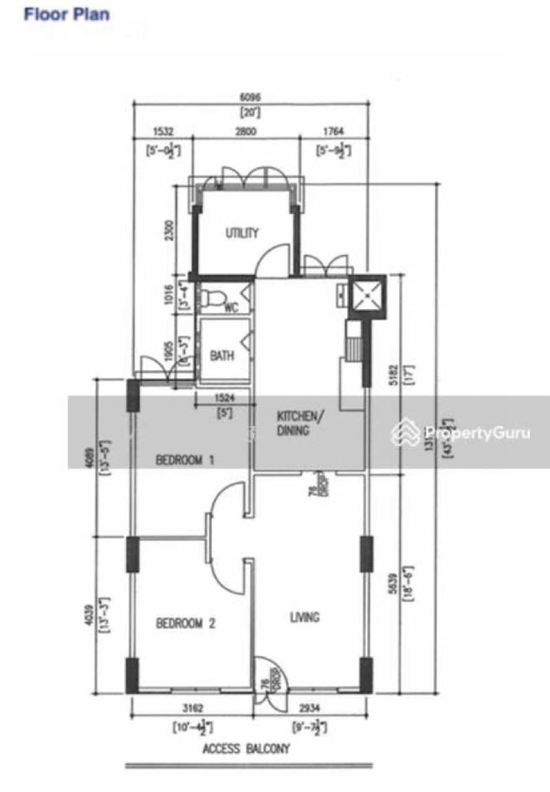 4 Marine Terrace HDB Apartment For Rent, $3,200, 3 Bed 1 Bath 699 sqft $4.58 psf