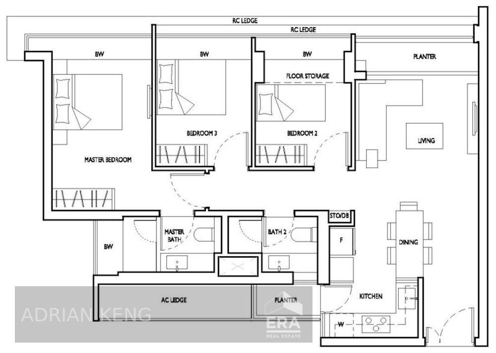 Well Renovated 3 Bedrooms With 2 Baths. Furnished. Bright and Windy