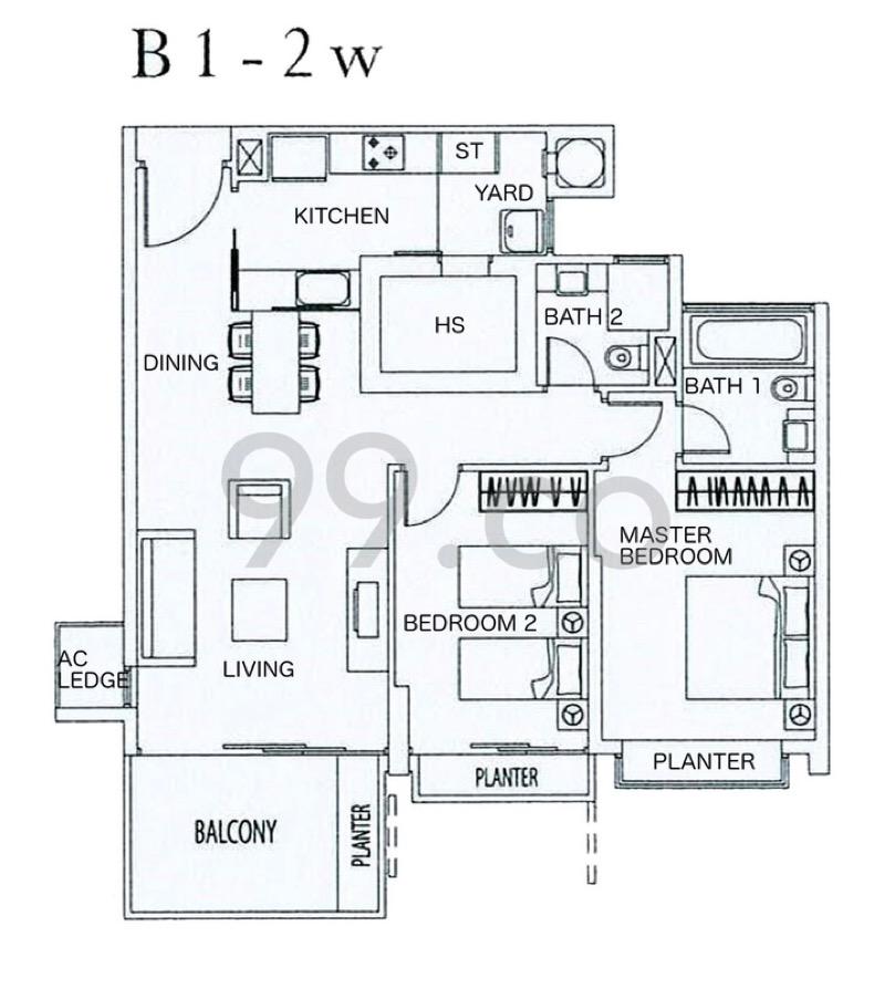 Rivergate Apartment For Rent, $8,200, 2 Bed 2 Bath 1,055 sqft $7.77 psf