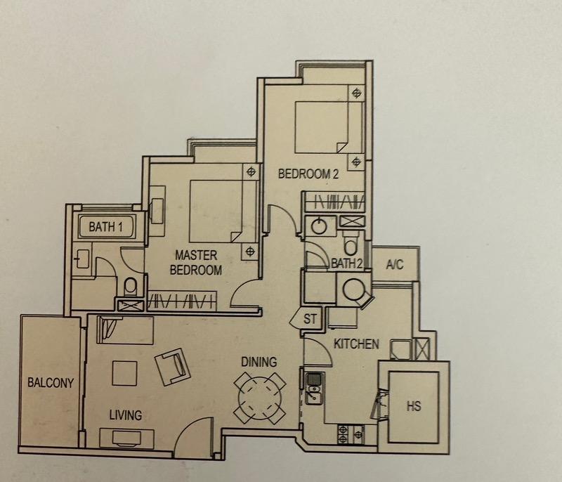 The imperial   Condominium For Rent, $6,300, 2 Bed 2 Bath 980 sqft $6.43 psf