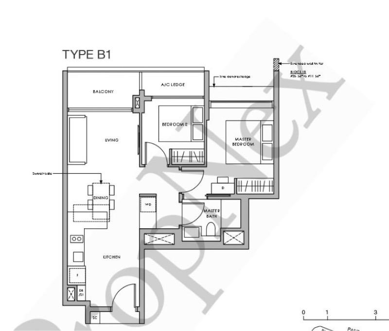 Pasir Ris 8 Apartment For Rent, $3,900, 2 Bed 1 Bath 710 sqft $5.49 psf