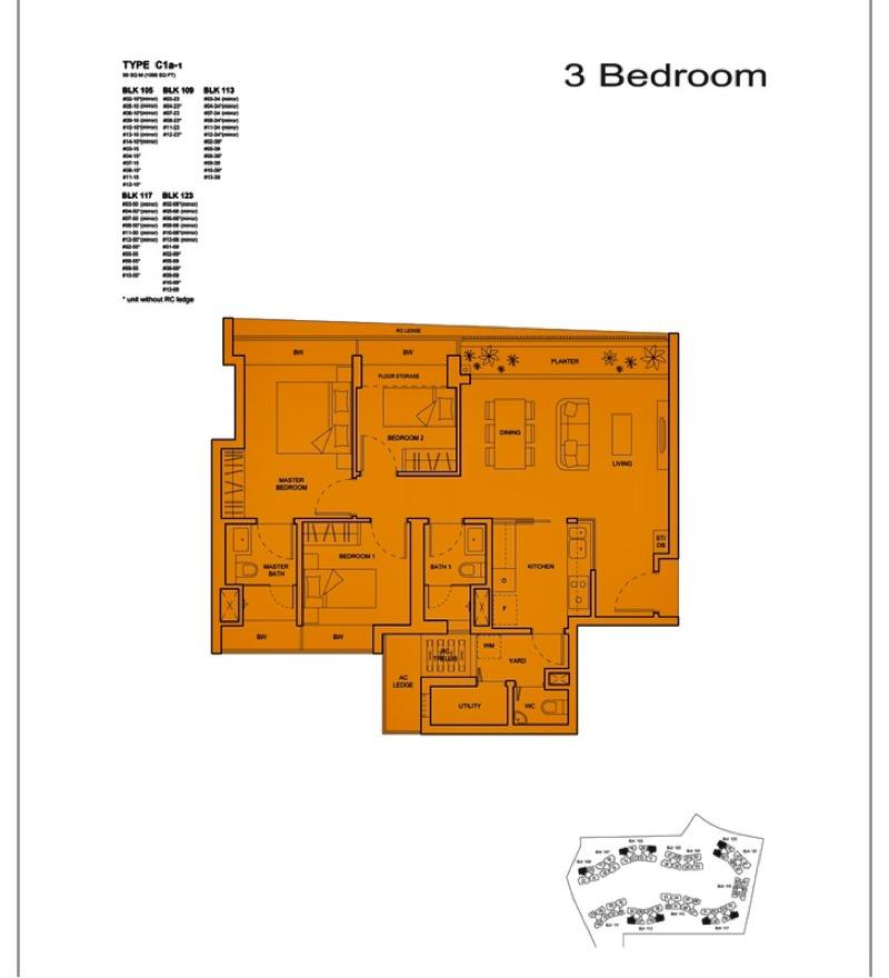 The Palette Condominium For Rent, $4,300, 3 Bed 3 Bath 1,066 sqft $4.03 psf