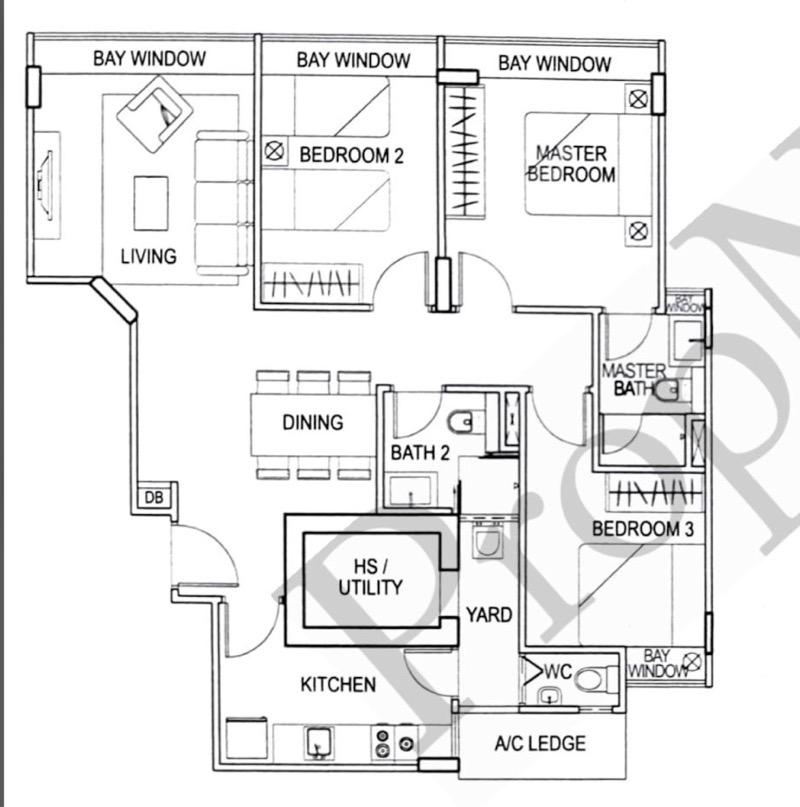 Atrium Residences Condominium Room Rental, $2,000, 1 Bed 3 Bath 1,001 sqft $2.00 psf