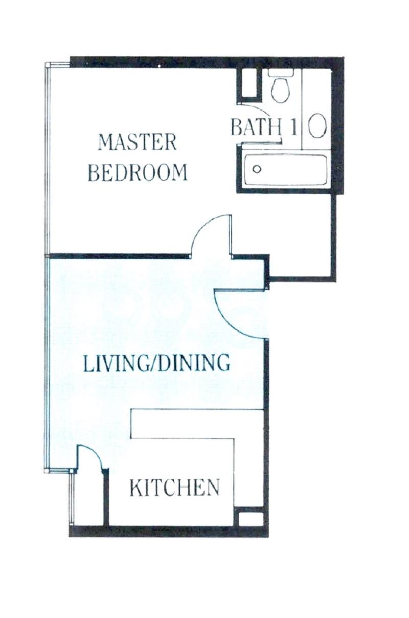 UE Square Condominium For Rent, $3,900, 1 Bed 1 Bath 506 sqft $7.71 psf
