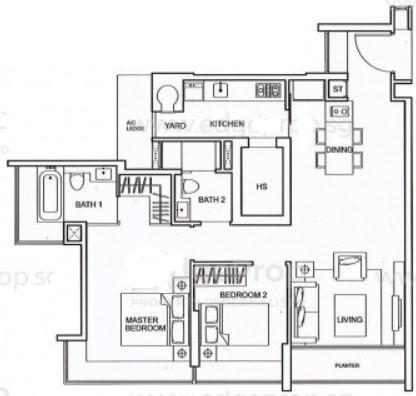 One Amber Condominium For Rent, $5,300, 2 Bed 2 Bath 958 sqft $5.53 psf
