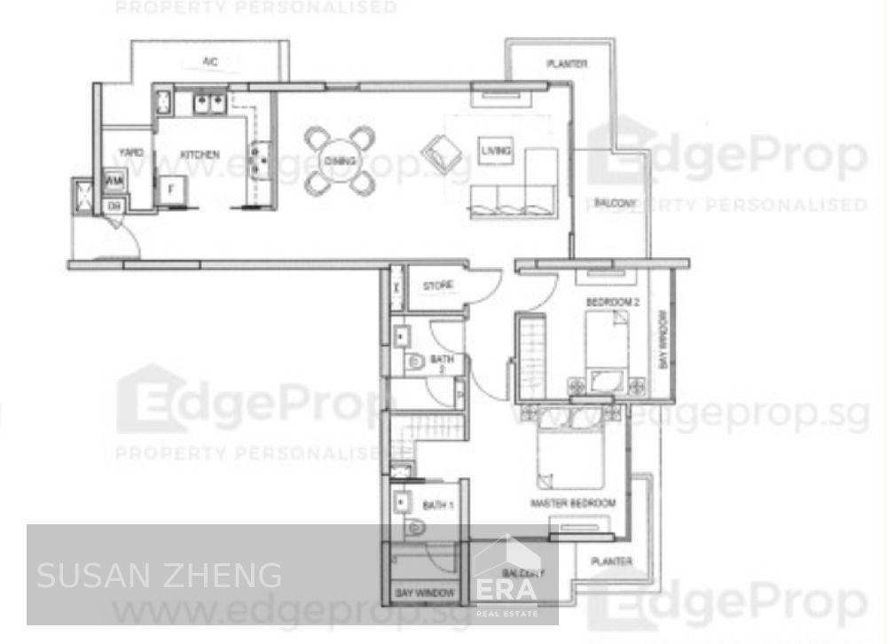 Rare Spacious 2 Bedroom in City Area. Walk to Mrt