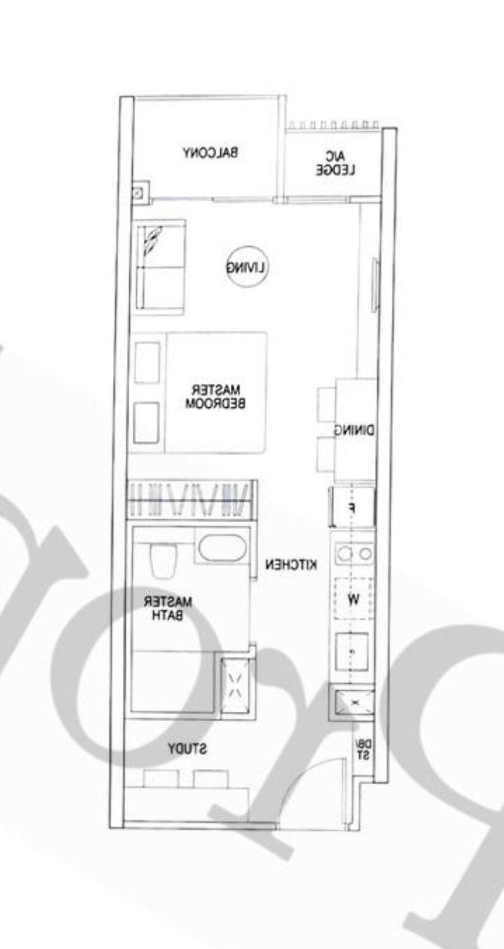 The Poiz Residences Condominium For Rent, $3,5001 Bath 420 sqft $8.33 psf