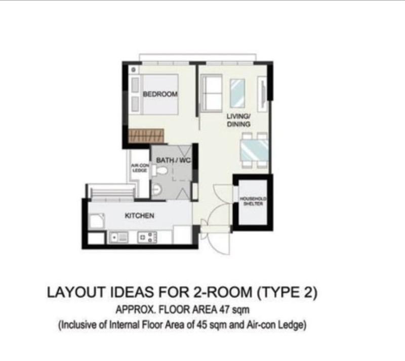 439A Bukit Batok West Avenue 8 HDB Apartment For Rent, $2,699, 2 Bed 1 Bath 5,435 sqft $0.50 psf