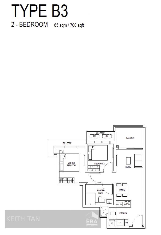 One Bernam 2 Bedroom With Balcony, Tanjong Pagar Mrt, View Today