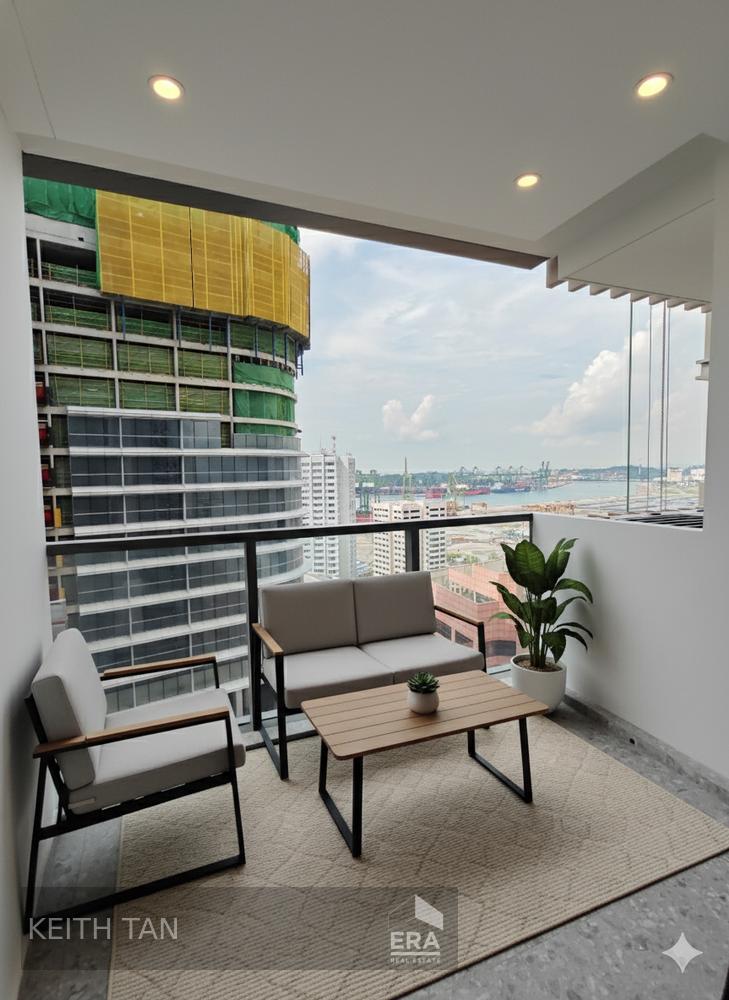 One Bernam Rare Sea View 2 Bedroom Study, Tanjong Pagar, View Today