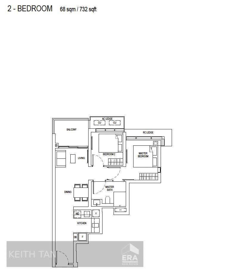 One Bernam 2 Bedroom With Balcony, Tanjong Pagar Mrt, View Today