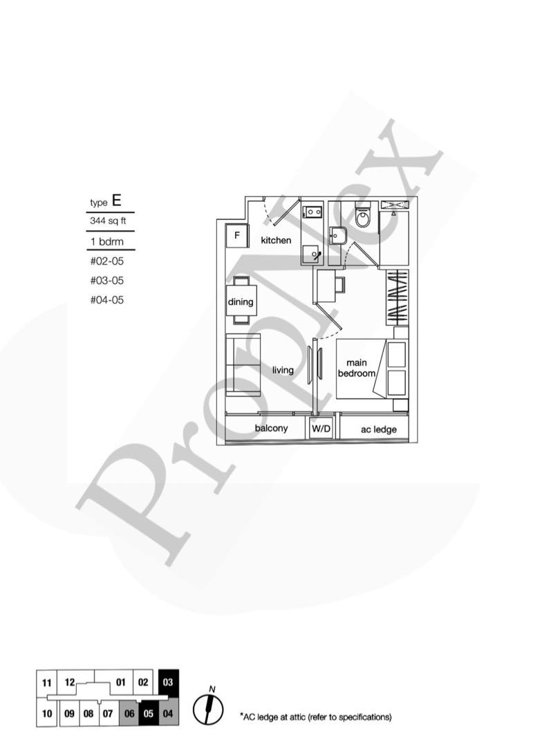 Suites @ Sims Condominium For Rent, $2,700, 1 Bed 1 Bath 344 sqft $7.85 psf