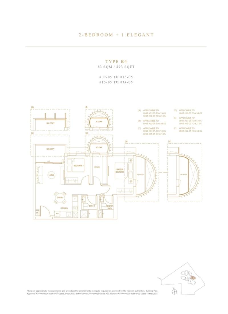 Klimt Cairnhill Condominium For Rent, $7,888, 2 Bed 2 Bath 893 sqft $8.83 psf