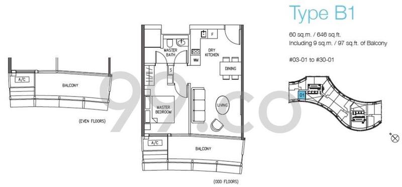DUO Residences Apartment For Rent, $5,000, 1 Bed 1 Bath 645 sqft $7.75 psf