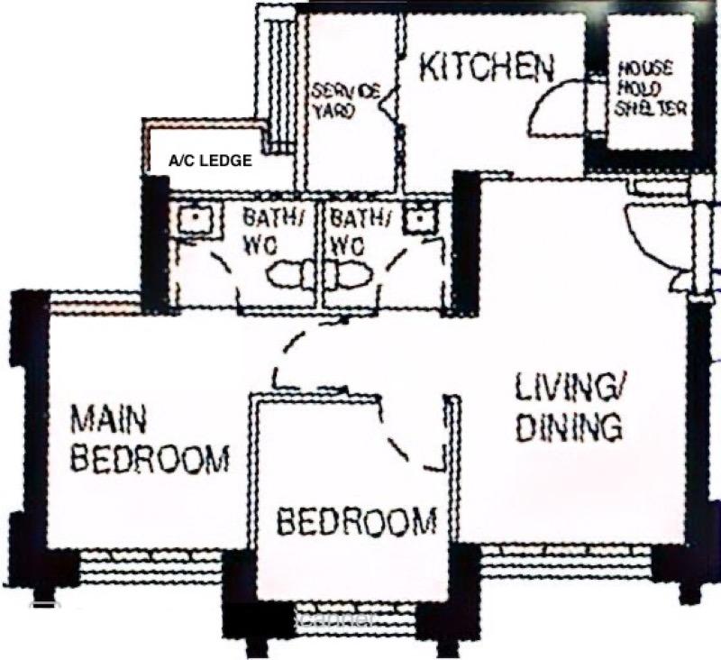 32 Margaret Drive HDB Apartment For Rent, $3,390, 2 Bed 2 Bath 667 sqft $5.08 psf
