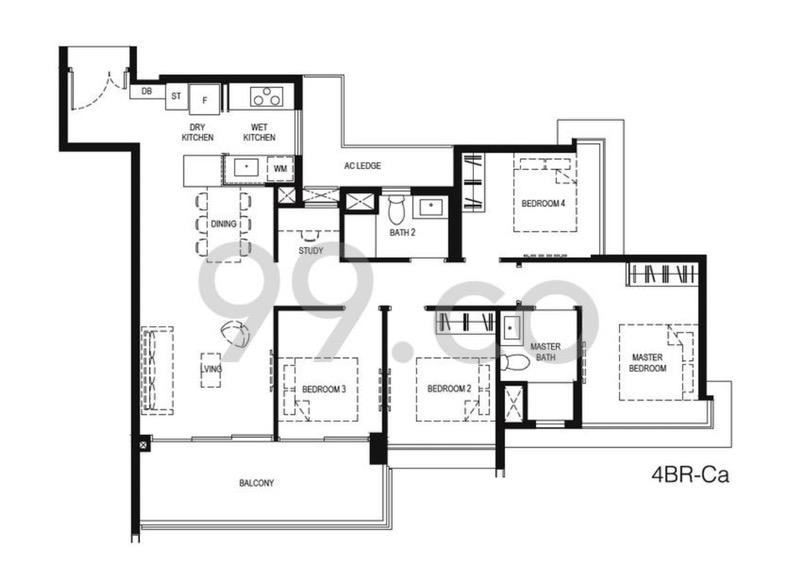 Normanton Park Condominium For Rent, $9,999, 4 Bed 2 Bath 1,195 sqft $8.37 psf