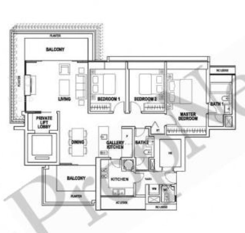 Paterson Suites Condominium For Rent, $11,500, 3 Bed 3 Bath 1,679 sqft $6.85 psf