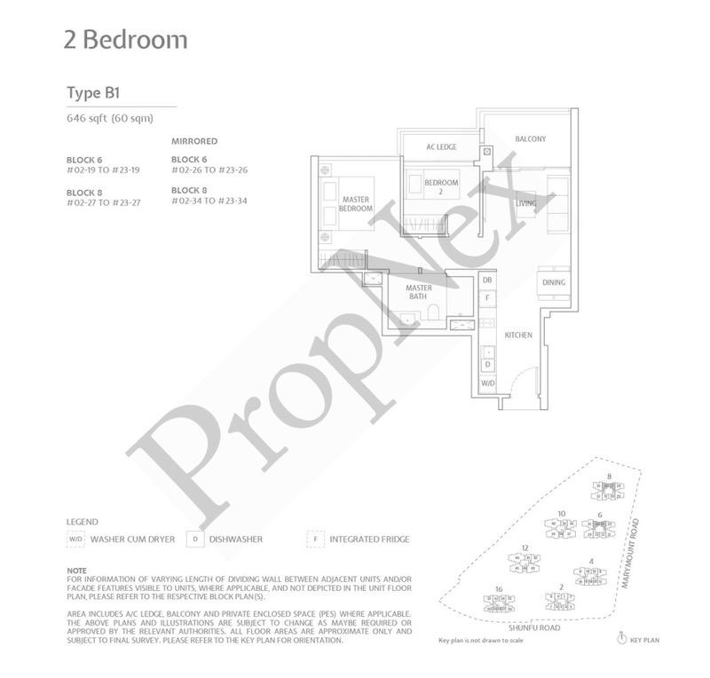 Condominium for Rent, JadeScape Condominium For Rent, $4,000, 2 Bed 2 Bath 646 sqft $6.19 psf, SGD 4,000 | 99-year Leasehold