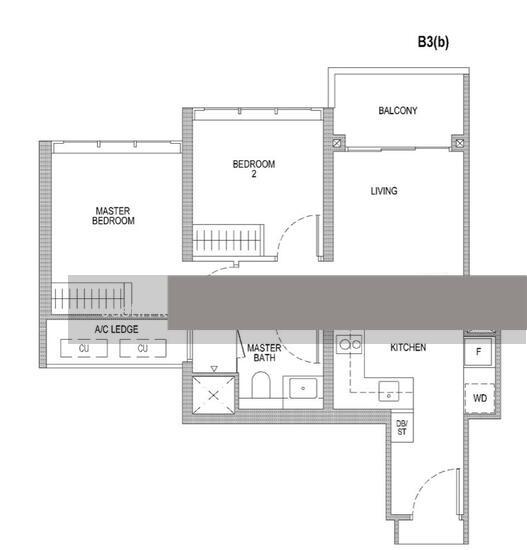 Condominium for Rent, Irwell Hill Residences Condominium For Rent, $5,000, 2 Bed 1 Bath 614 sqft $8.14 psf, SGD 5,000 | 99-year Leasehold