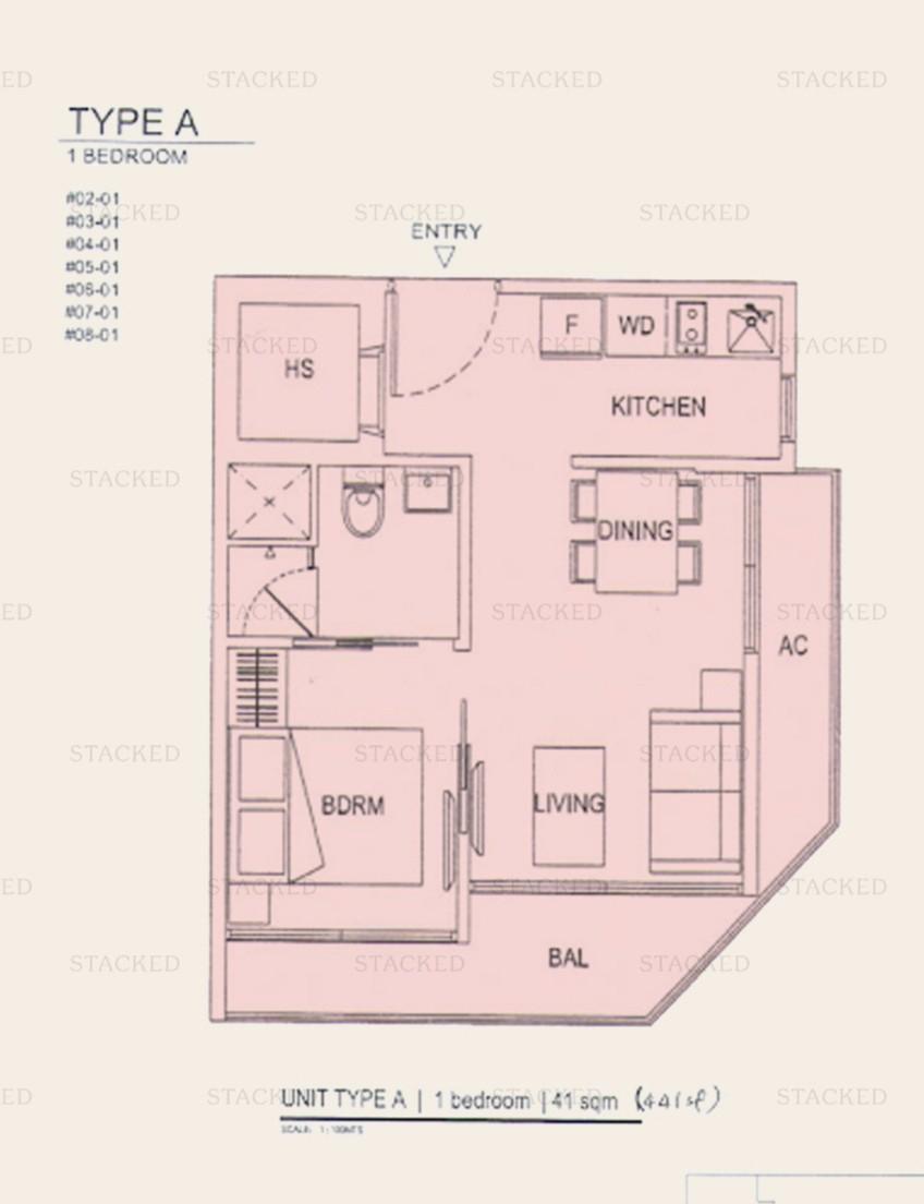 Apartment for Rent, Edenz Loft Apartment For Rent, $2,700, 1 Bed 1 Bath 441 sqft $6.12 psf, SGD 2,700
