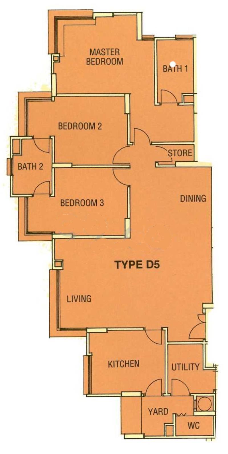 Condominium for Rent, Casuarina Cove Condominium For Rent, $5,500, 3 Bed 3 Bath 1,389 sqft $3.96 psf, SGD 5,500 | Not Applicable