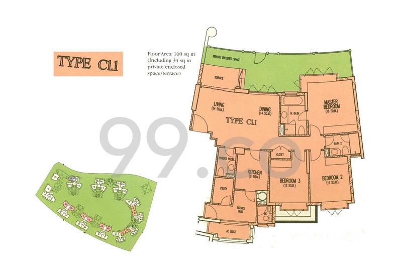 Condominium for Rent, Costa Rhu Condominium For Rent, $7,800, 3 Bed 4 Bath 1,700 sqft $4.59 psf, SGD 7,800 | 99-year Leasehold