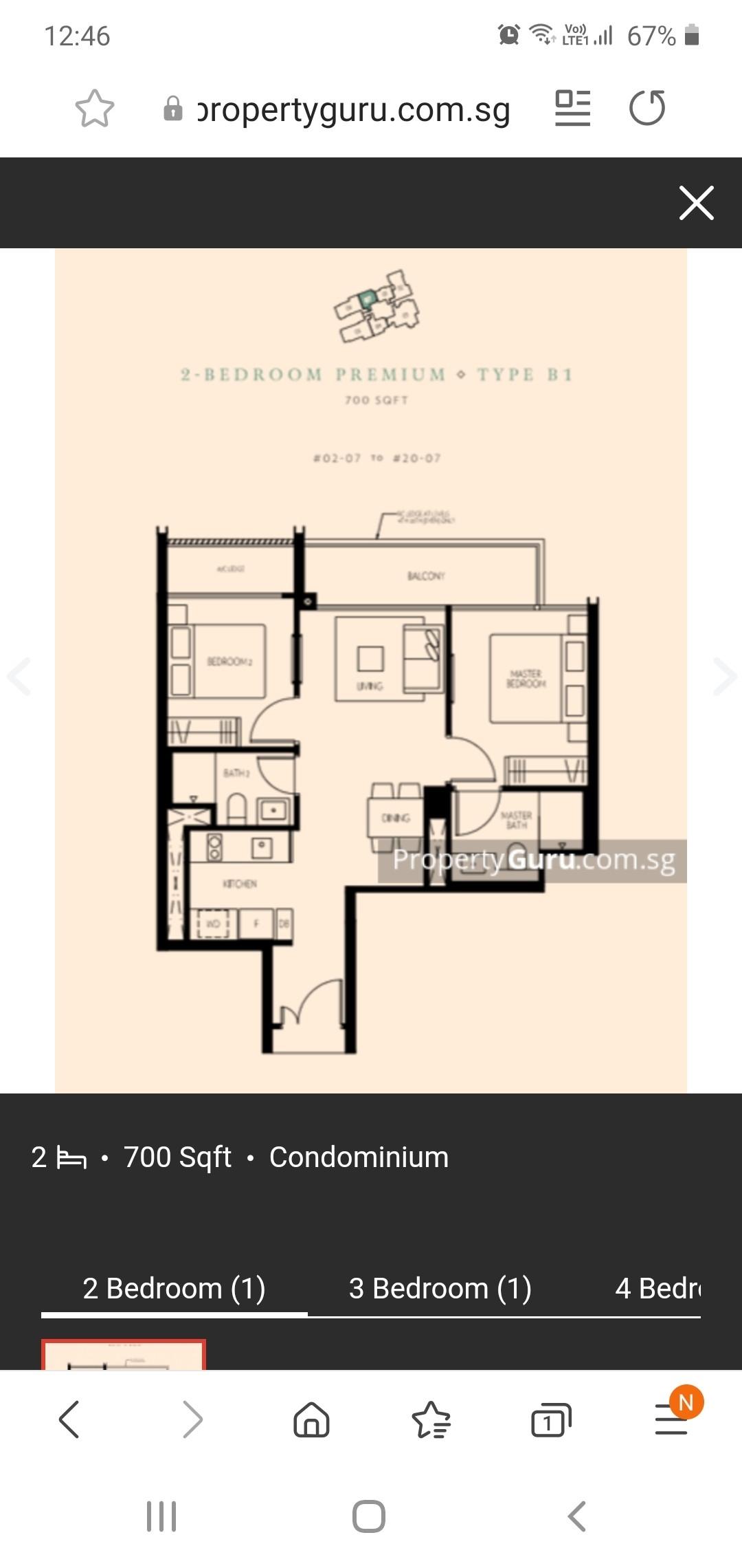 Condominium for Rent, Amber 45 Condominium For Rent, $4,900, 2 Bed 2 Bath 700 sqft $7.00 psf, SGD 4,900