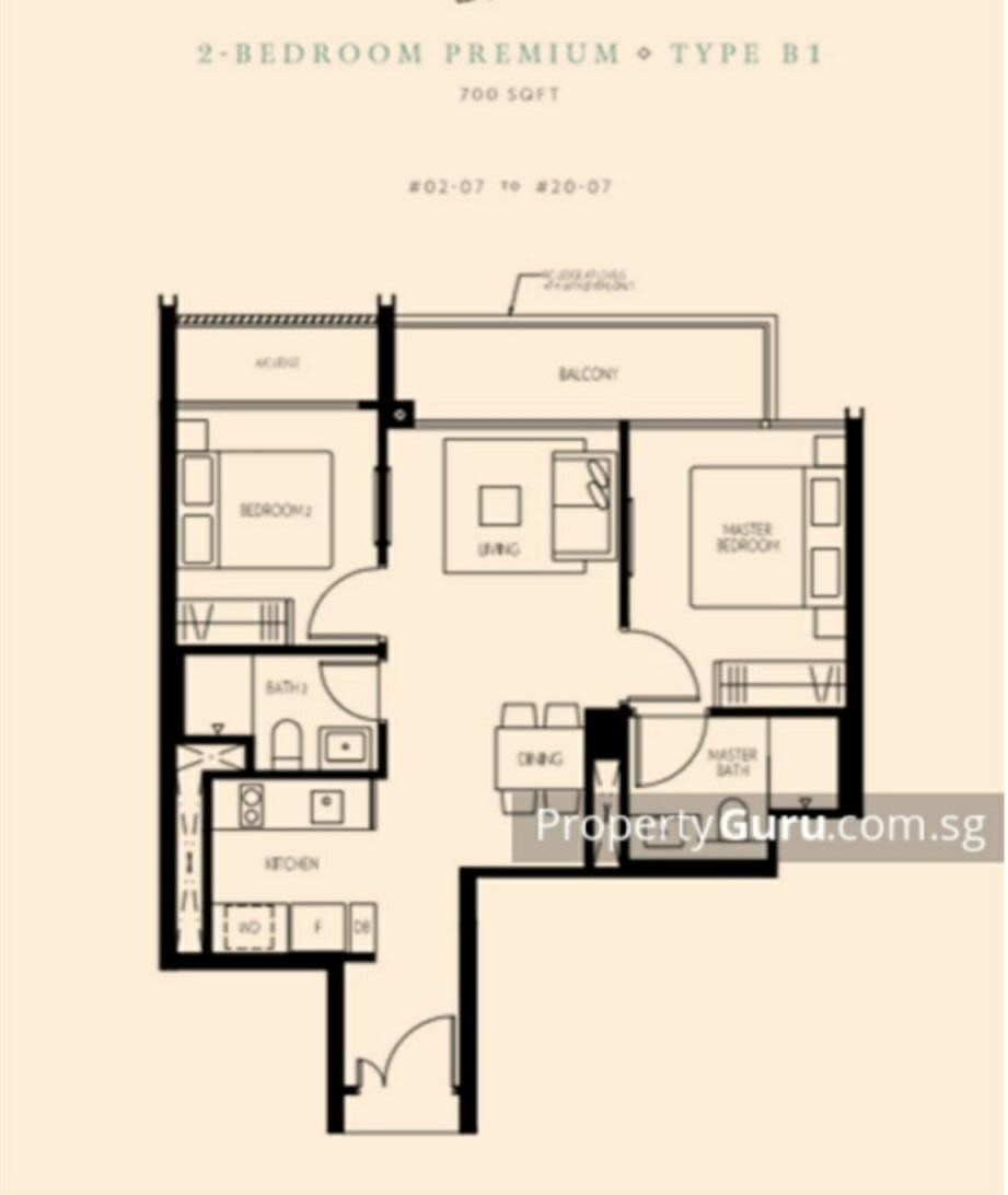 Condominium for Rent, Amber 45 Condominium For Rent, $4,900, 2 Bed 2 Bath 700 sqft $7.00 psf, SGD 4,900