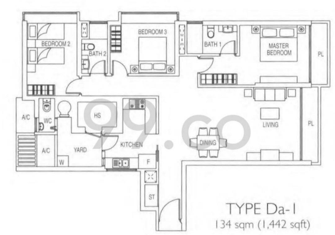 Apartment for Rent, SkySuites 17 Apartment For Rent, $3,800, 2 Bed 1 Bath 678 sqft $5.60 psf, SGD 3,800 | Freehold