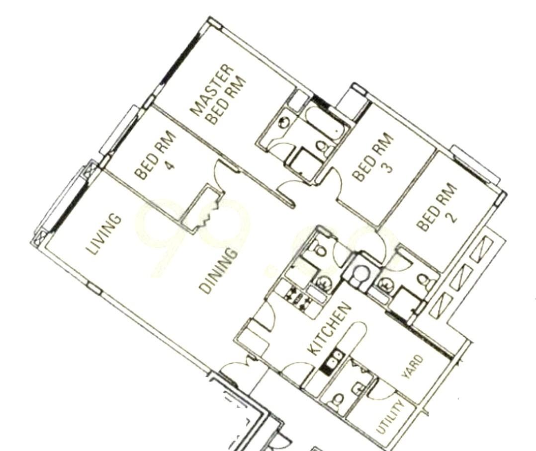 Condominium for Rent, Seletaris Condominium For Rent, $5,200, 4 Bed 4 Bath 1,604 sqft $3.24 psf, SGD 5,200 | Freehold