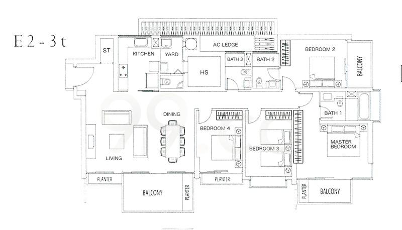 Condominium for Rent, Rivergate Condominium For Rent, $12,900, 4 Bed 4 Bath 1,841 sqft $7.01 psf, SGD 12,900 | Freehold