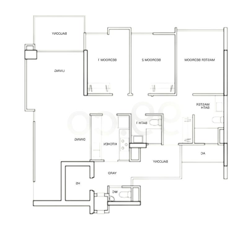 Condominium for Rent, PARC VERA Condominium For Rent, $4,500, 3 Bed 3 Bath 1,141 sqft $3.94 psf, SGD 4,500 | 99-year Leasehold