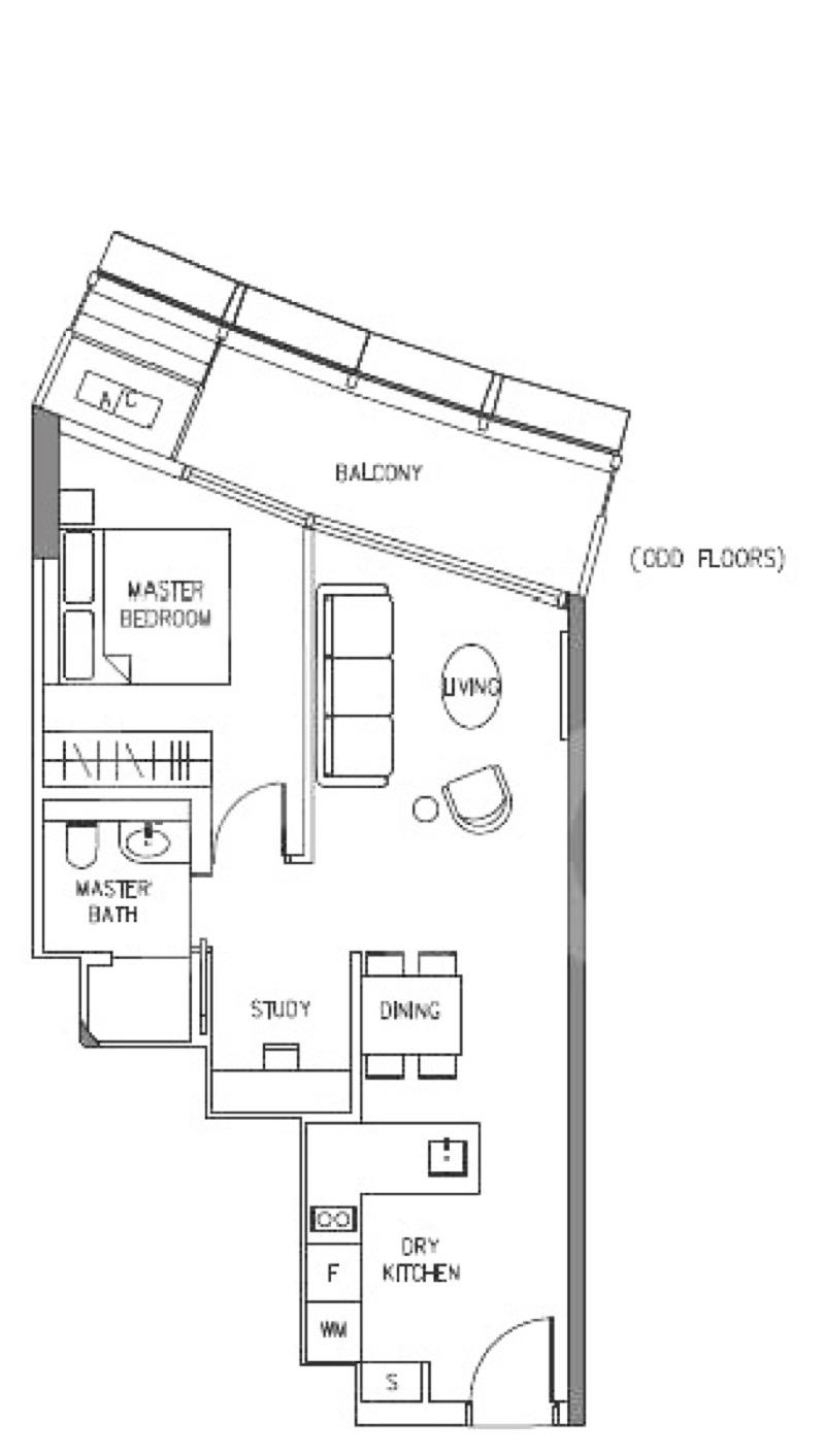 Apartment for Rent, Duo Residences Apartment For Rent, $5,000, 1 Bed 1 Bath 721 sqft $6.93 psf, SGD 5,000