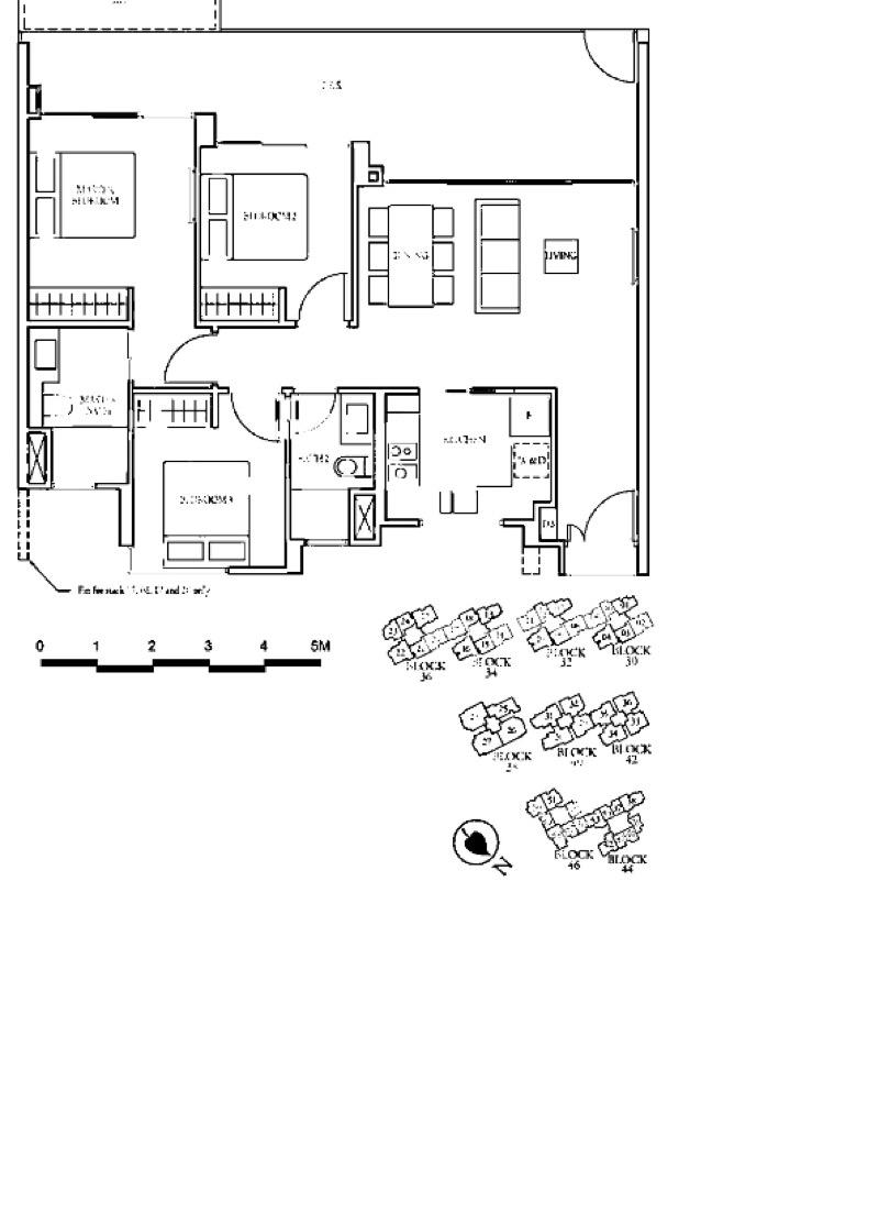 Condominium for Rent, Bartley Ridge Condominium For Rent, $5,100, 3 Bed 2 Bath 1,109 sqft $4.60 psf, SGD 5,100 | 99-year Leasehold