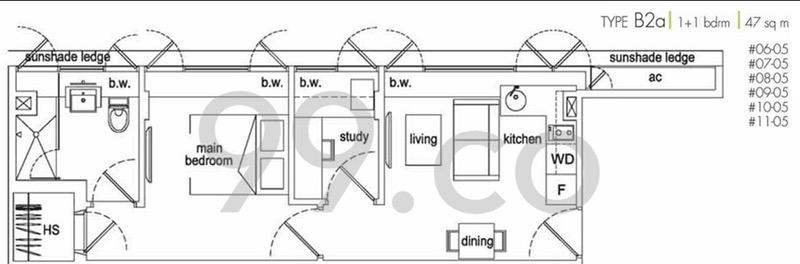 Condominium for Rent, Airstream Condominium For Rent, $2,500, 1 Bed 1 Bath 506 sqft $4.94 psf, SGD 2,500