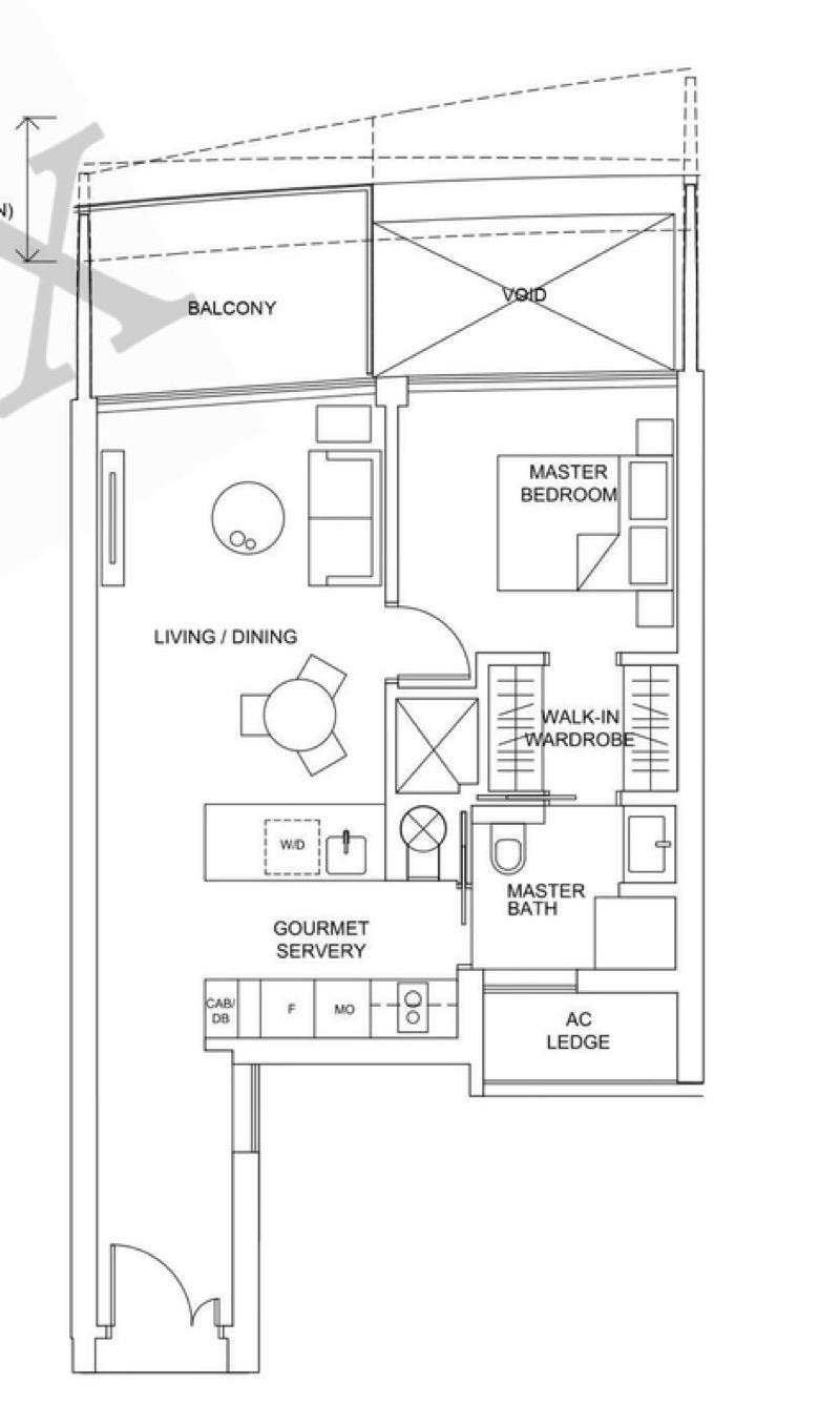Condominium for Rent, Marina One Residences Condominium For Rent, $4,600, 1 Bed 1 Bath 667 sqft $6.90 psf, SGD 4,600