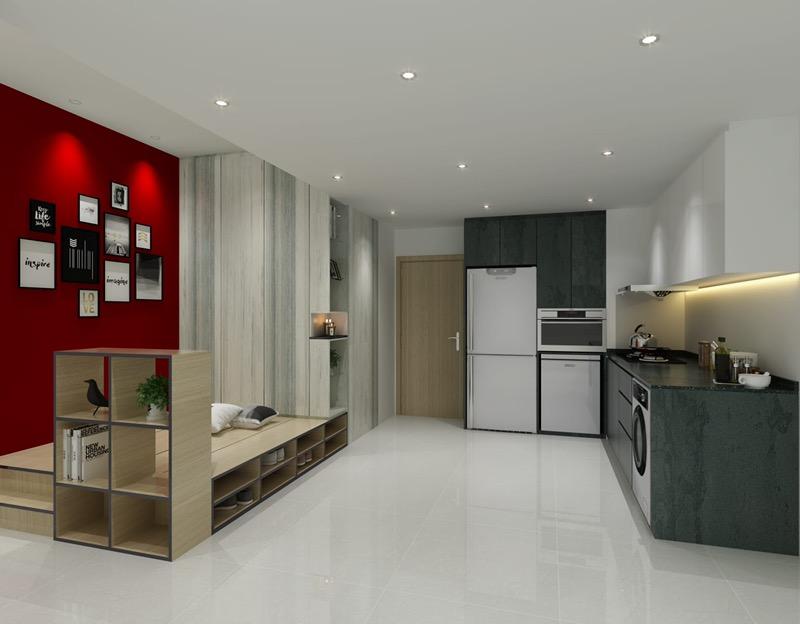 Condominium for Rent, Watertown Condominium For Rent, $3,500, 1 Bed 1 Bath 581 sqft $6.02 psf, SGD 3,500 | 99-year Leasehold
